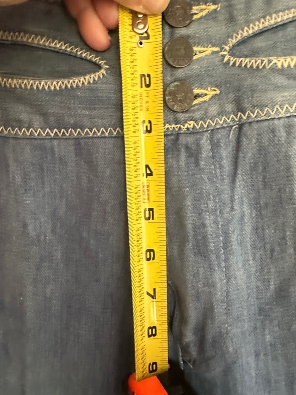 LK NEW 70s Faded Glory Wide Leg Jeans Embroidered / Sequined 🦋 & 💐 - Picture 14 of 15